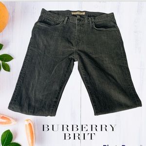 Burberry Britt black Classic Straight jeans, made in USA.